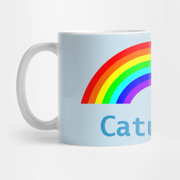 Blue Caturday Rainbow for your Cat by ellenhenryart